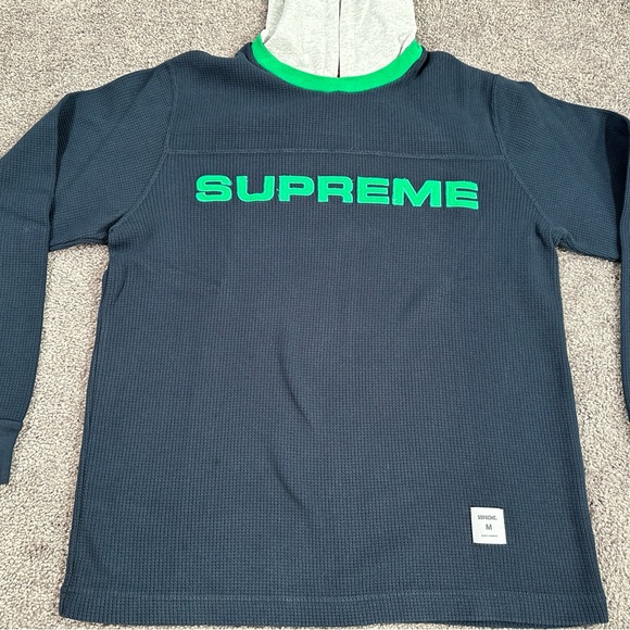 Supreme Hooded Waffle Ringer - Picture 2 of 7